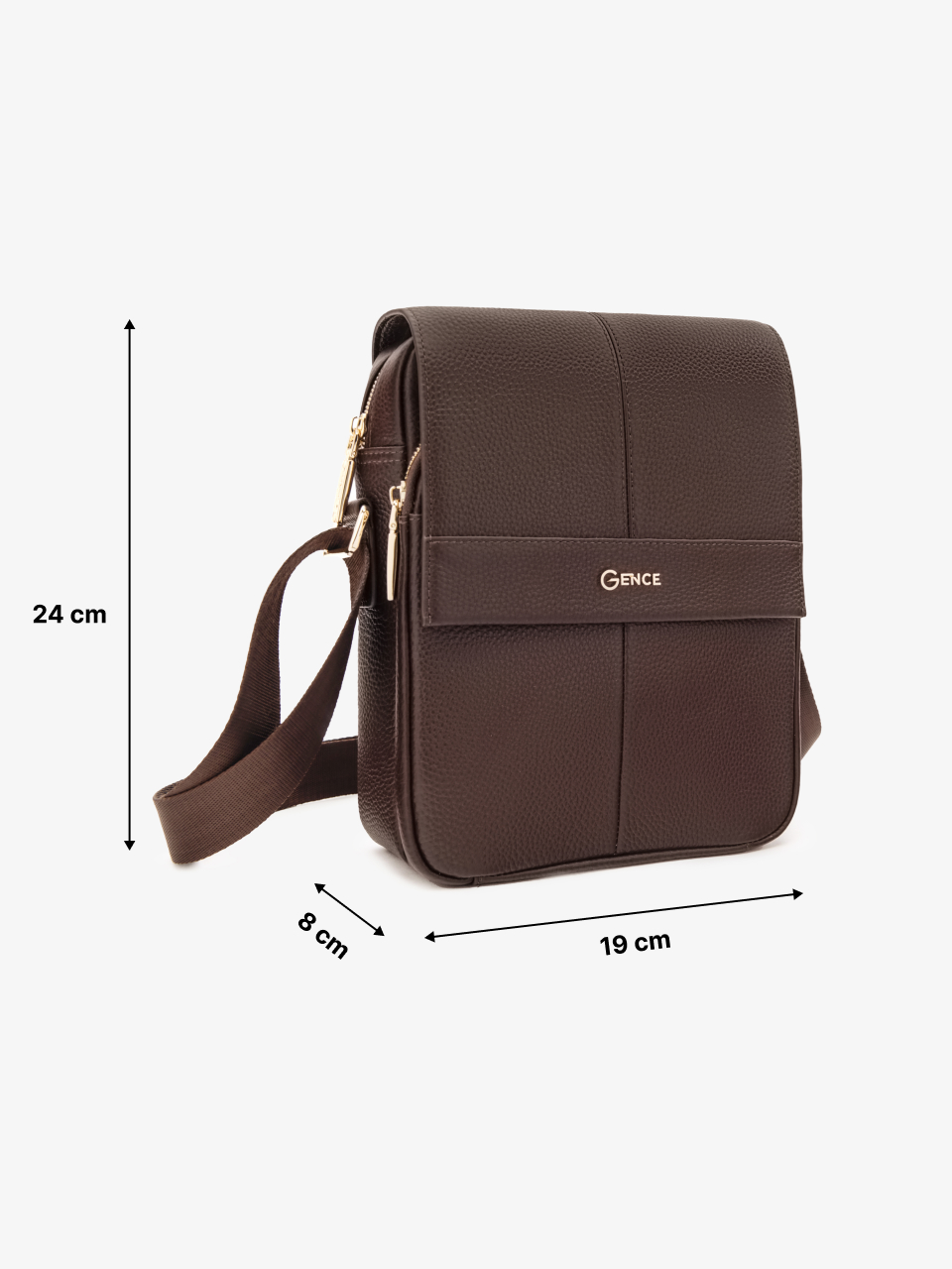 Túi đeo chéo nam Gence da bò Mill mềm TD09 Túi đeo chéo nam Gence da bò Mill mềm TD09