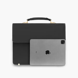 Cặp Nam Gence Khóa Số Da Bò Epsom Cao Cấp CTS25 Đen