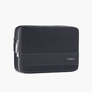 Túi cầm tay nam Gence đeo chéo da bò Mill TC05 Đen