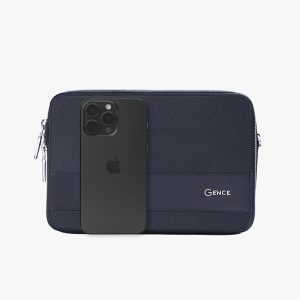 Túi cầm tay đeo chéo nam da bò Mill cao cấp TC04 Xanh Navy